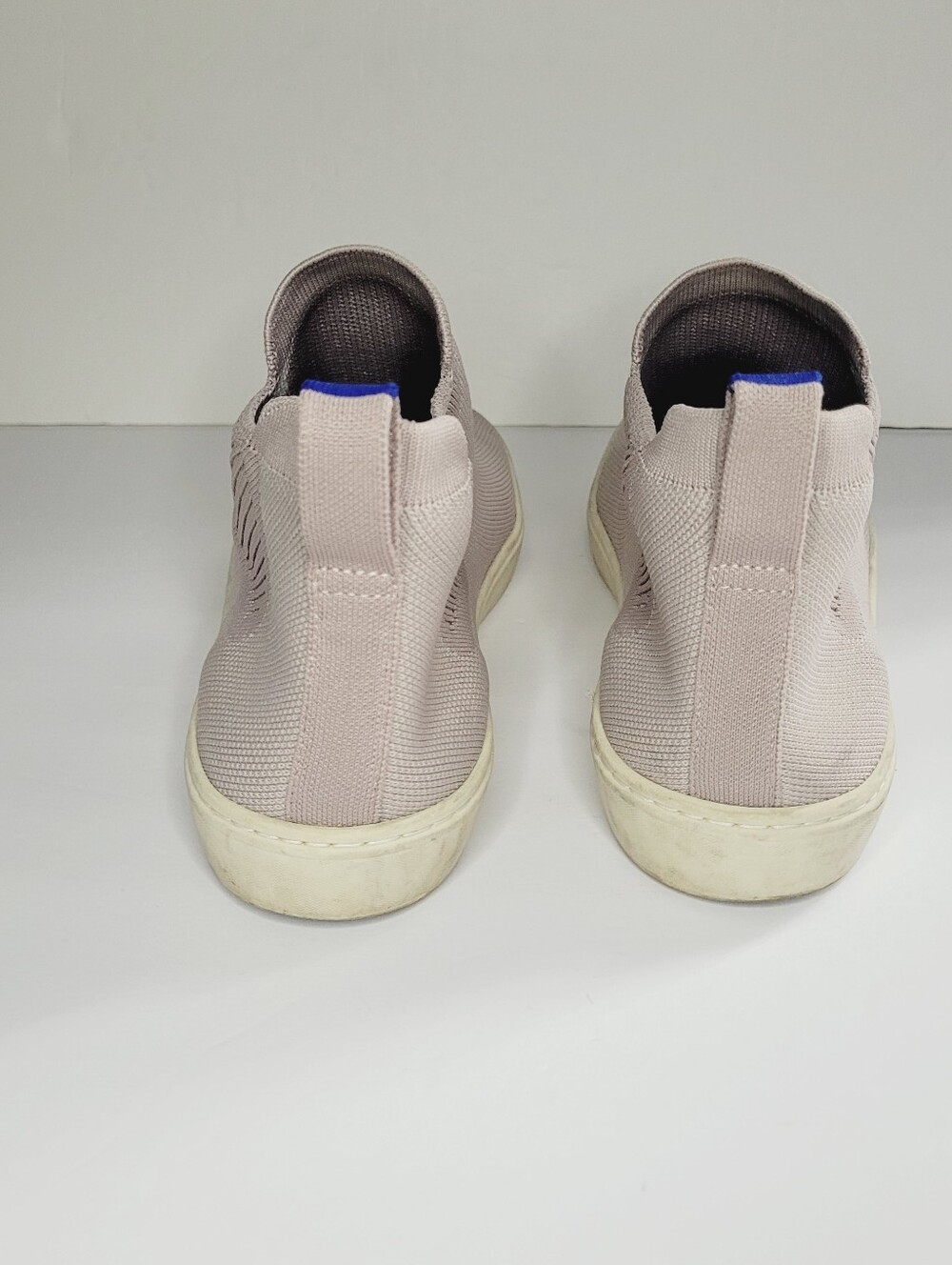 Rothy's The Chelsea Boots Size 10.5 Lilac Gray Knit Ankle Sneakers Sustainable - Picture 4 of 8